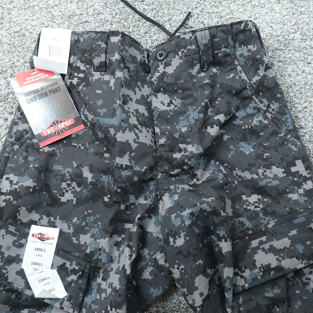 NEW Tru Spec Pants Mens S Gray Digital Camo Ripstop Uniform Cargo Military Army